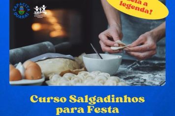 CURSO GRATUITO DE SALGADINHOS PARA FESTAS  APENAS 60 VAGAS