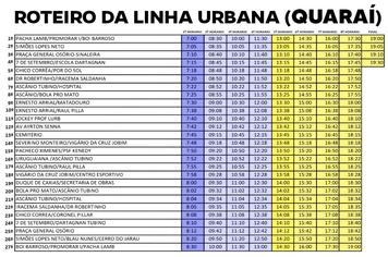 LINHA URBANA GRATUITA