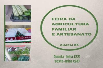 FEIRA DA AGRICULTURA FAMILIAR E ARTESANATO