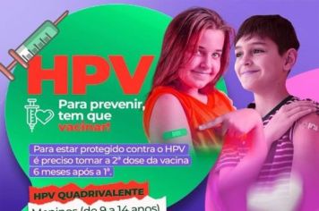 Saúde disponibiliza a vacina contra o HPV