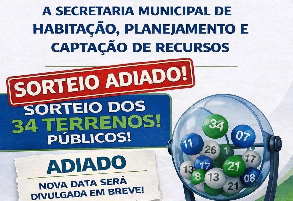 SORTEIO DOS TERRENOS TRANSFERIDO