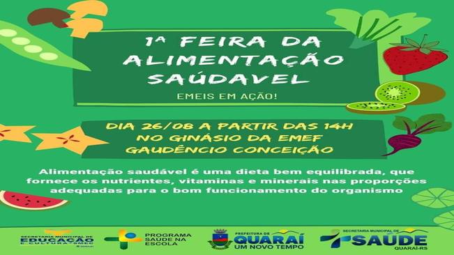 PRIMEIRA FEIRA DA ALIMENTAÇÃO SAUDÁVEL